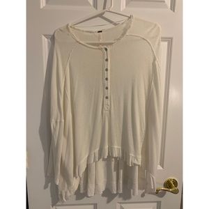 Free People Waffle Knit Top